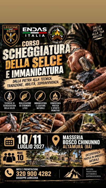 Locandina: Scheggiatura della selce e immanicatura